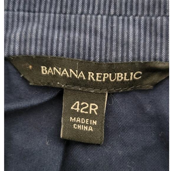 Banana Republic Mens Blazer Size 42R Blue 2 Button Slim Fit Blazer Modern Office - Picture 10 of 11